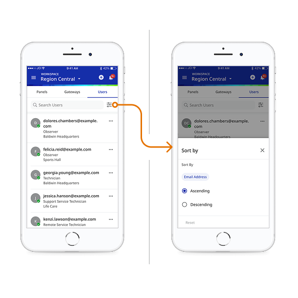 Filter Users by email