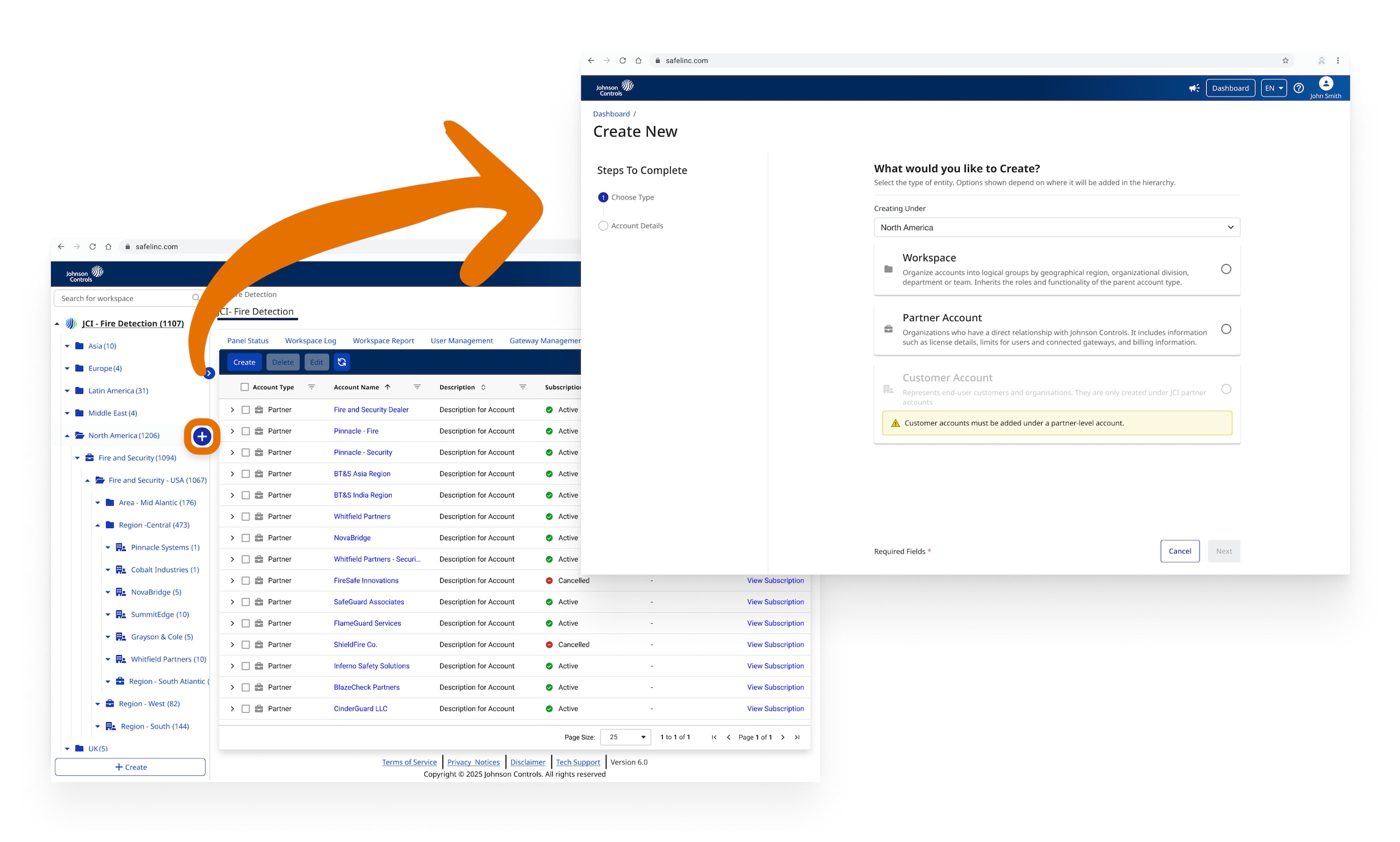 Create from workspace item